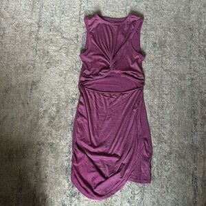 Light maroon cut out T-shirt dress